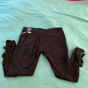 NWT VS Sport Knockout Tights - black with strap details